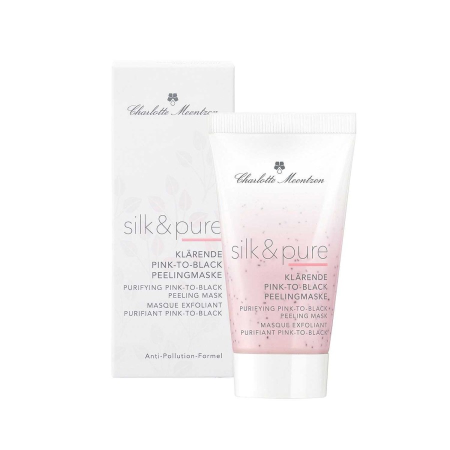 Pflege Charlotte Meentzen Gesichtsreinigung | Silk & Pure Kl Rende Pink-To-Black Peelingmaske