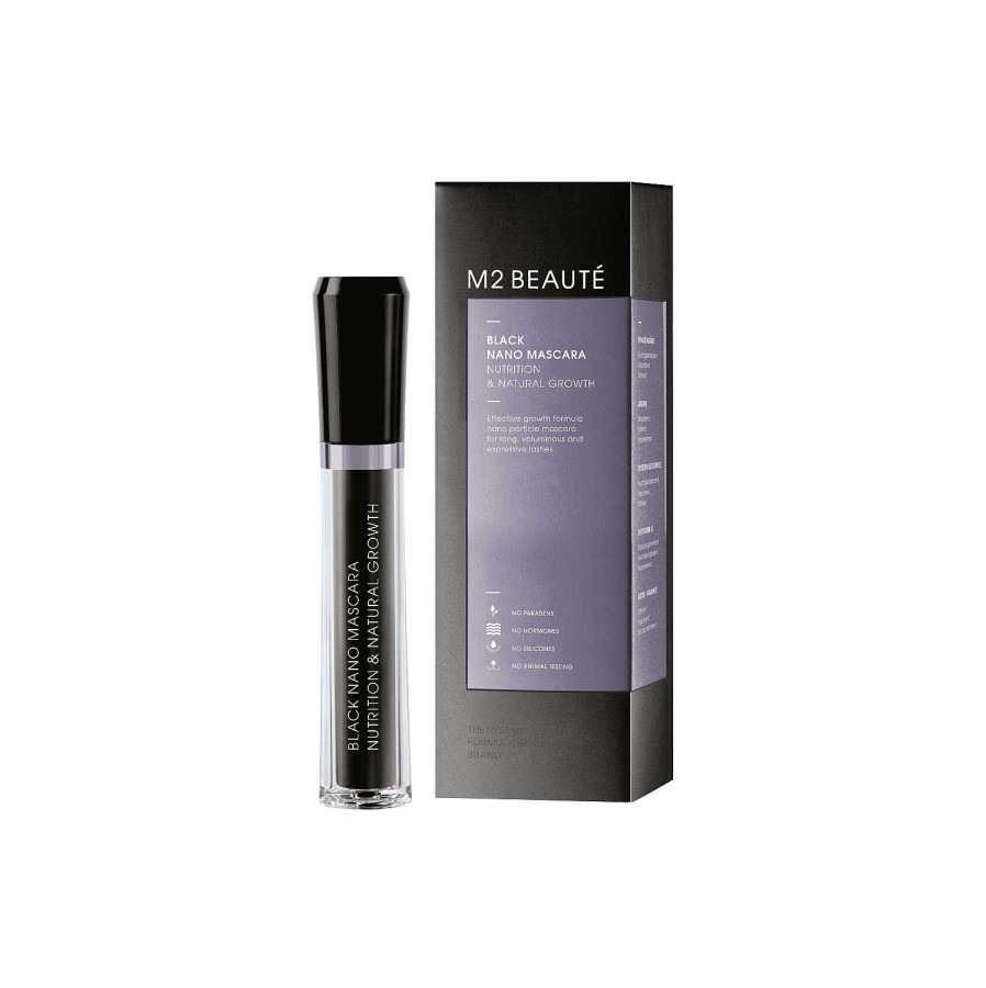 Make Up M2Beaute Mascara | Black Nano Mascara Nutrition & Natural Growth