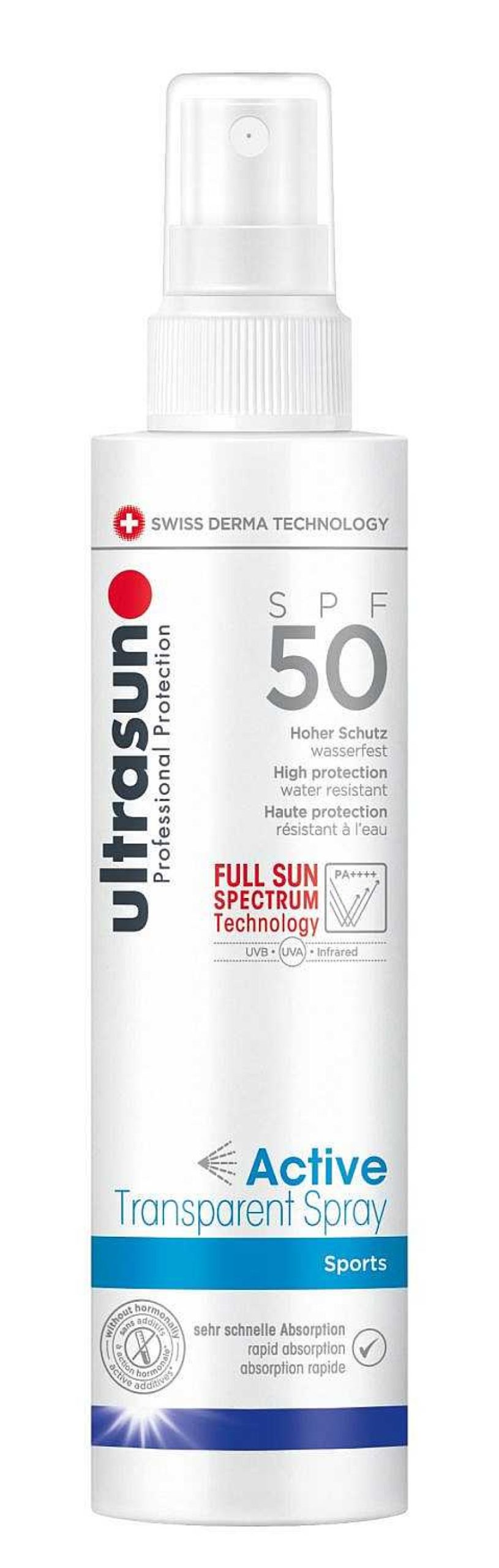 Pflege Ultrasun AG Sonnenschutz | Active Transparent Spray Sf50